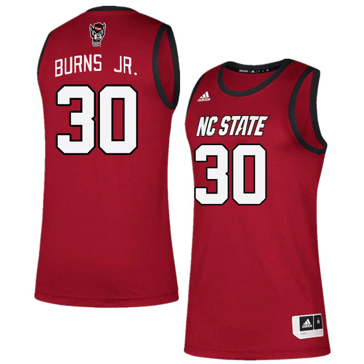 Men #30 DJ Burns Jr. NC State Wolfpack College Basketball Jerseys Stitched Sale-Red